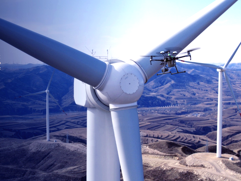 風力発電ドローン空撮