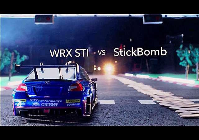 ドローン空撮 スバルWRX STI 